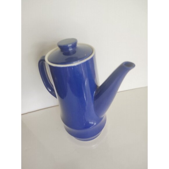 Vintage Cobalt Blue Ceramic Tea Pot by Casual Ceramics Japan 6 cup - Picture 15 of 15